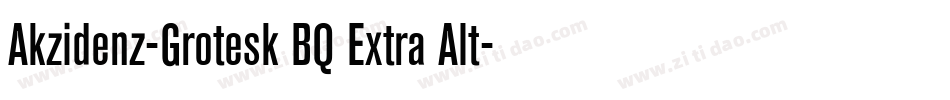 Akzidenz-Grotesk BQ Extra Alt字体转换